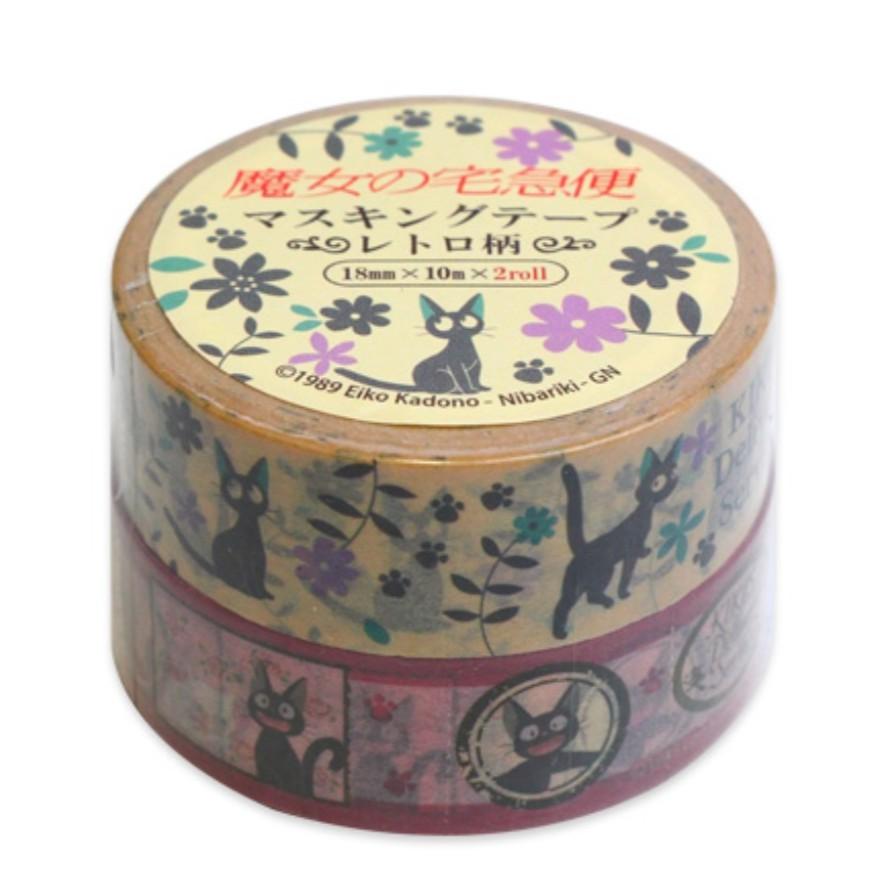 GHIBLI 宮崎駿 魔女宅急便 吉吉 黑貓 琪琪 10M 造型 紙膠帶 膠帶 圖案膠帶 造型膠帶 紙製 兩入 交換禮物-細節圖3