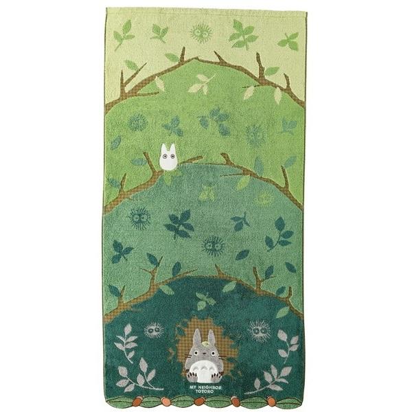 日本 Marushin 吉卜力 龍貓 浴巾 森林隧道 60 120 小白 龍貓 森林 橡子-細節圖2