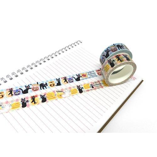 GHIBLI 宮崎駿 魔女宅急便 吉吉 黑貓 琪琪 10M 造型 紙膠帶 膠帶 圖案膠帶 造型膠帶 紙製 兩入 交換禮物-細節圖2