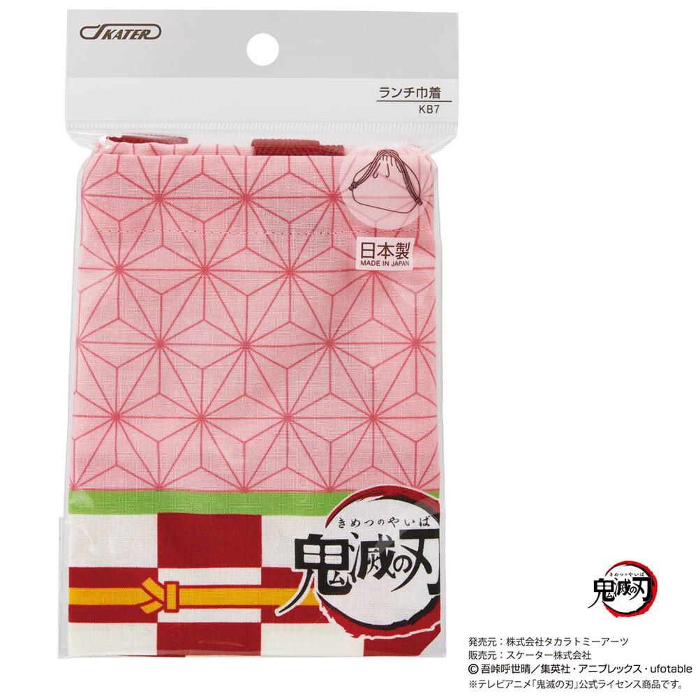 日本製 Skater 鬼滅之刃 竈門 彌豆子 束口 提袋 便當盒 便當袋 便當布 購物袋 手提袋 餐袋 野餐 KB7-細節圖3