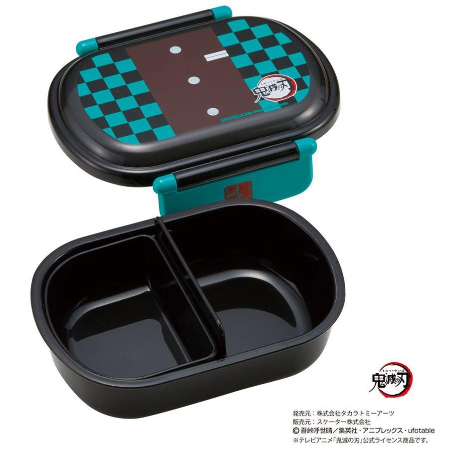 日本製 Skater 鬼滅之刃 炭治郎 餐盒 便當盒 飯盒 保鮮 360ml ag+銀離子 抗菌 耐熱 QAF2BAAG-細節圖2