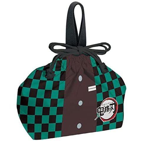 日本製 Skater 鬼滅之刃 竈門 炭治郎 束口 提袋 便當盒 便當袋 便當布 購物袋 手提袋 餐袋 野餐 KB7-細節圖2