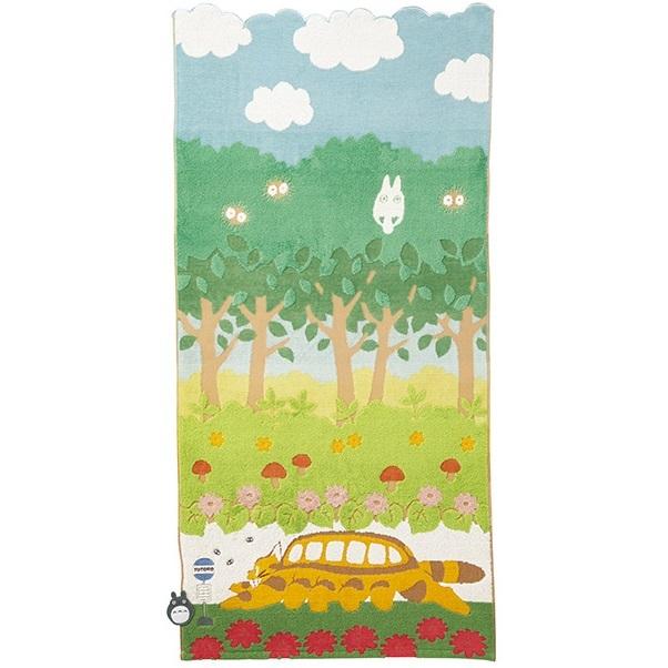 日本 Marushin 吉卜力 龍貓 浴巾 龍貓公車和龍貓 60 120 公車站 停靠站-細節圖2