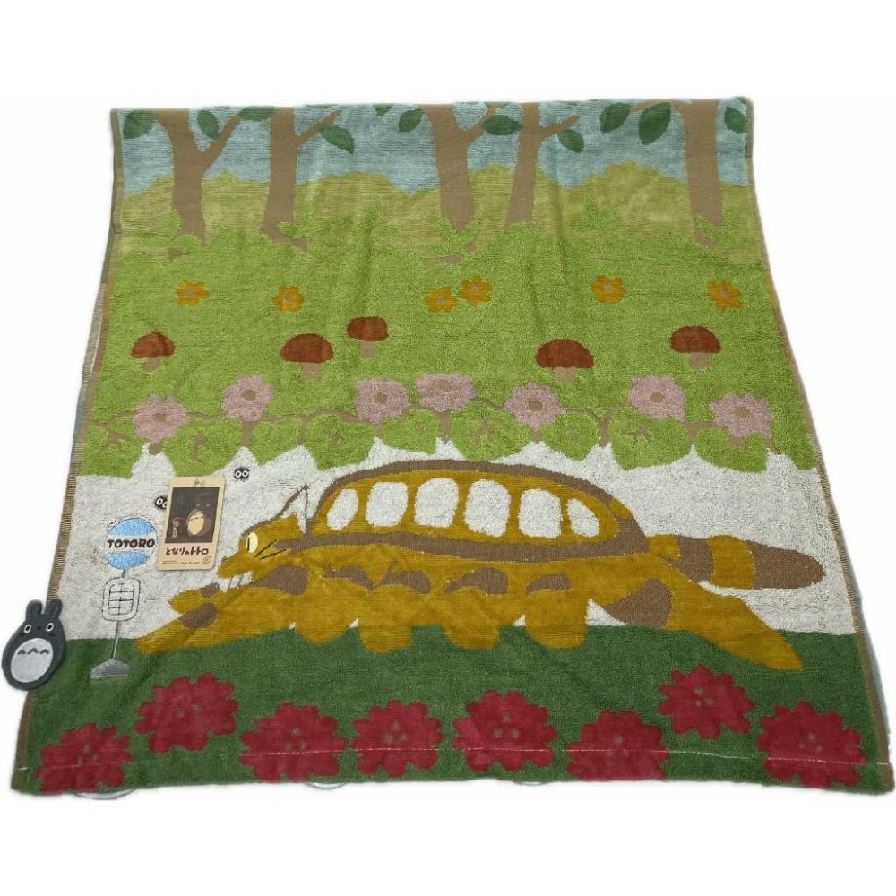日本 Marushin 吉卜力 龍貓 浴巾 龍貓公車和龍貓 60 120 公車站 停靠站-細節圖4