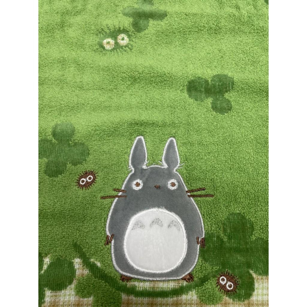 日本 Marushin 吉卜力 龍貓 浴巾 幸運草 60 120 刺繡 煤炭球-細節圖4