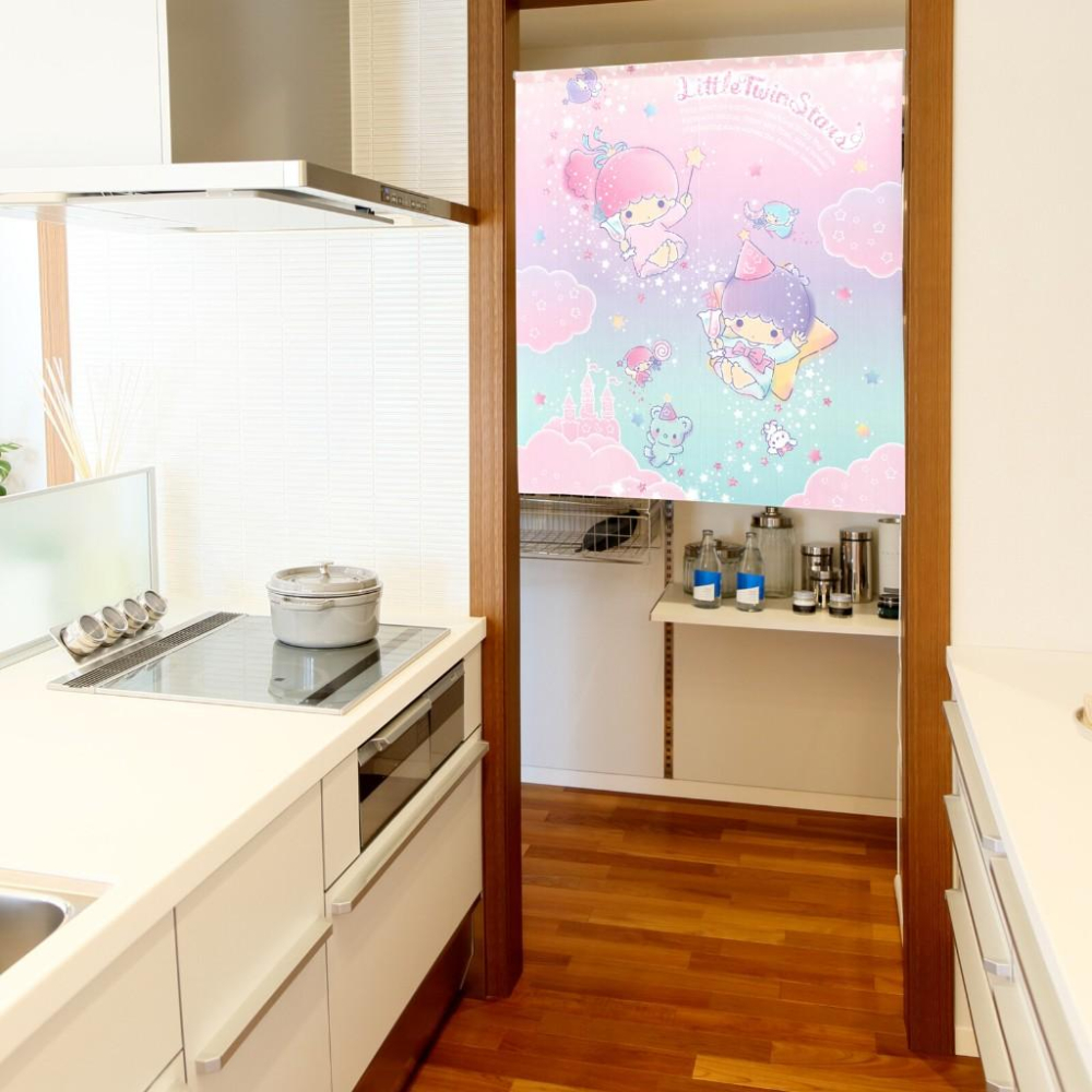 日本製 三麗鷗 庫洛米 帕恰狗 酷企鵝 雙子星 美樂蒂 門簾 短門簾 短簾 窗簾 門簾一片式 交換禮物 聖誕節 生日禮物-細節圖5