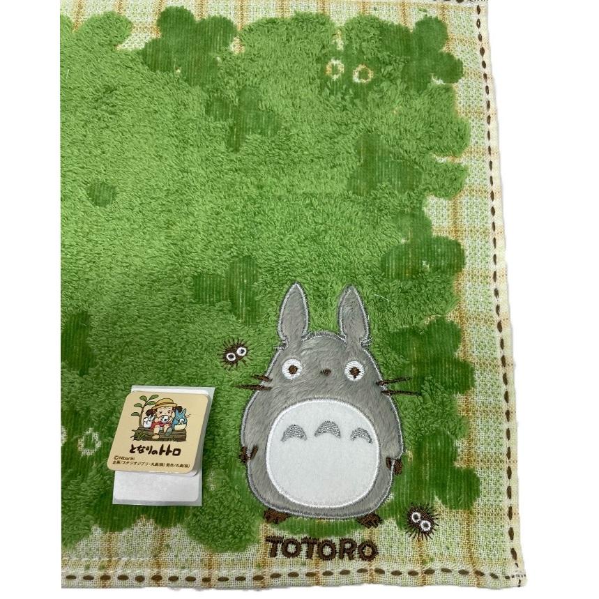 日本 Marushin 吉卜力 龍貓 手帕 幸運草 刺繡 煤炭球-細節圖4