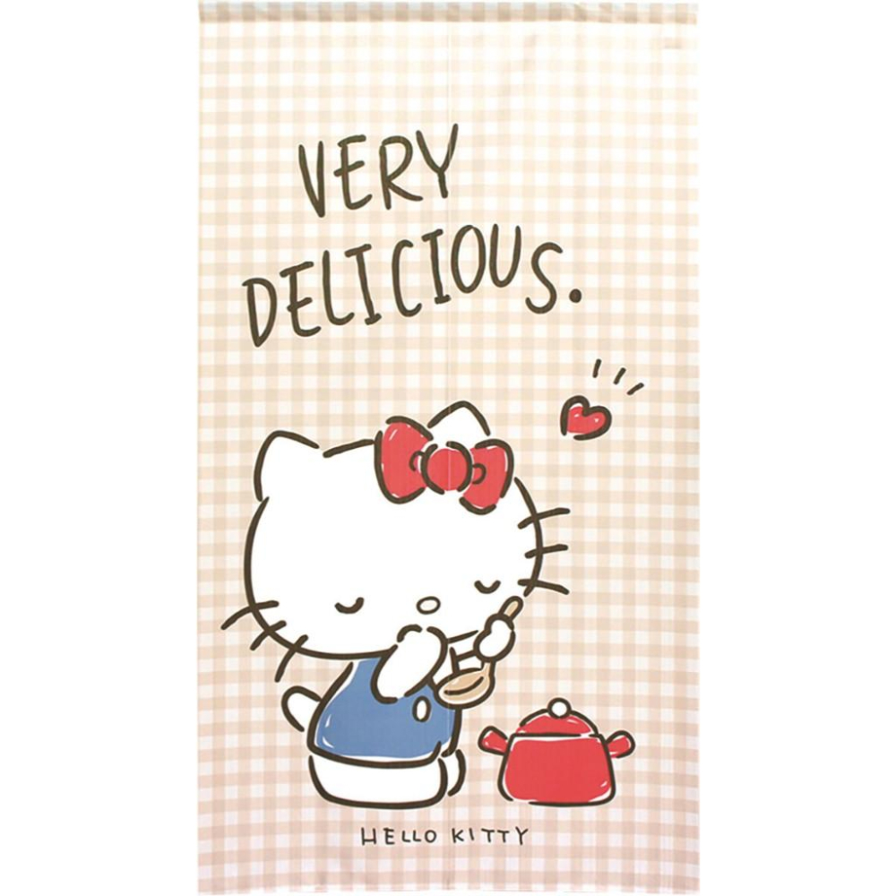 日本製 Hello Kitty 凱蒂貓 門簾 長門簾 長簾 窗簾 交換禮物 聖誕節 萬聖節 生日禮物 新年-細節圖2