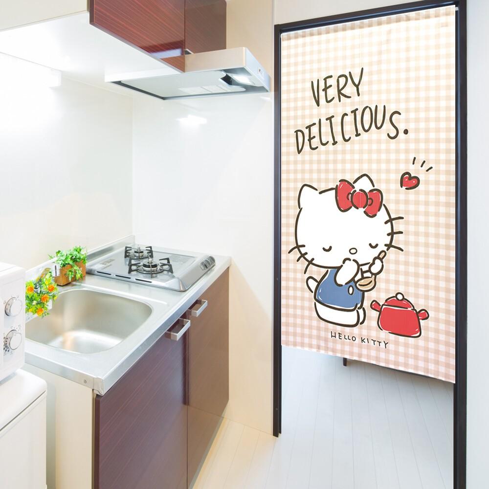 日本製 Hello Kitty 凱蒂貓 門簾 長門簾 長簾 窗簾 交換禮物 聖誕節 萬聖節 生日禮物 新年-細節圖3