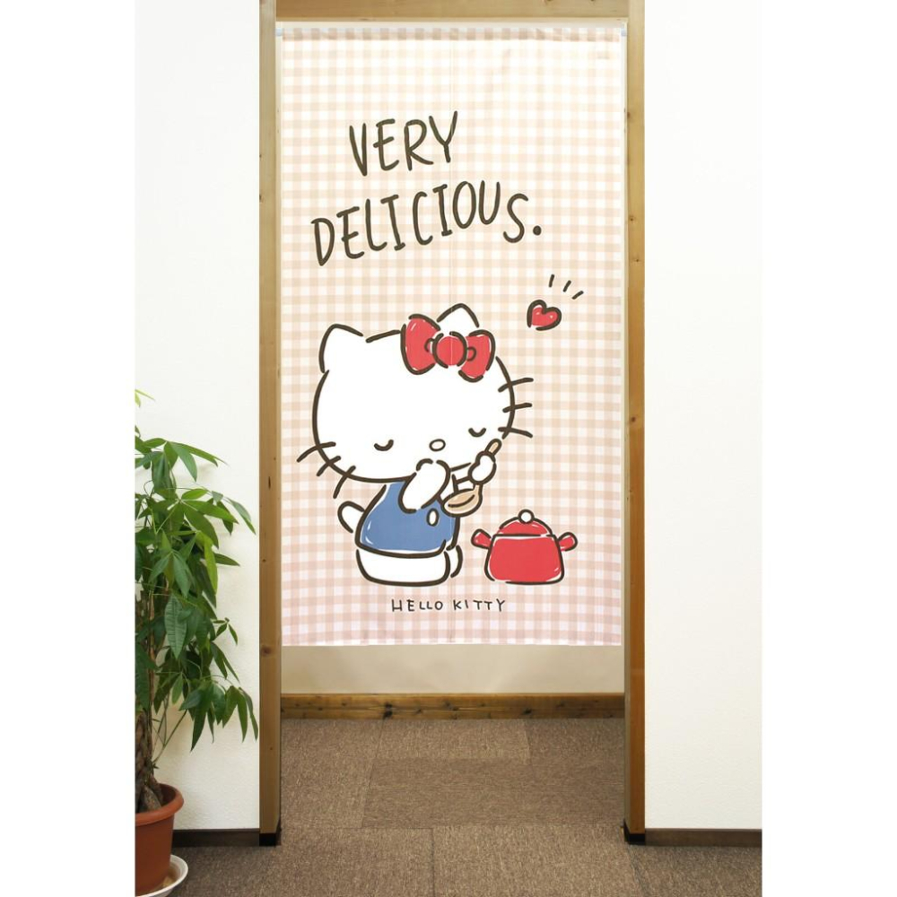 日本製 Hello Kitty 凱蒂貓 門簾 長門簾 長簾 窗簾 交換禮物 聖誕節 萬聖節 生日禮物 新年-細節圖4