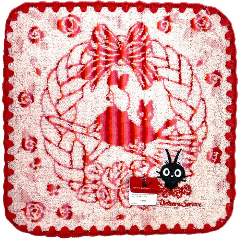 日本 Marushin 吉卜力 魔女宅急便 手帕 潘利斯和吉吉 黑貓 吉吉 JIJI-細節圖2