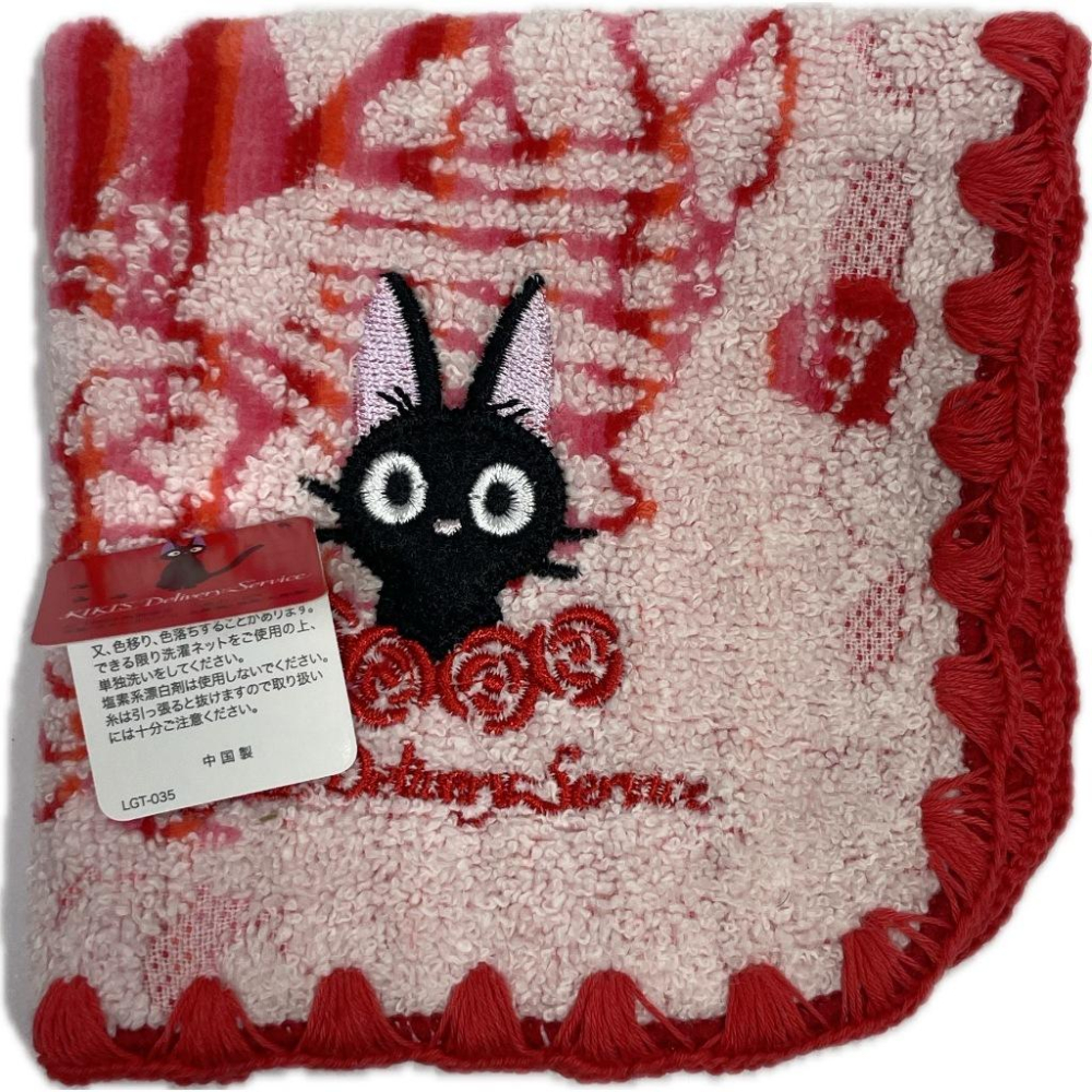 日本 Marushin 吉卜力 魔女宅急便 手帕 潘利斯和吉吉 黑貓 吉吉 JIJI-細節圖4