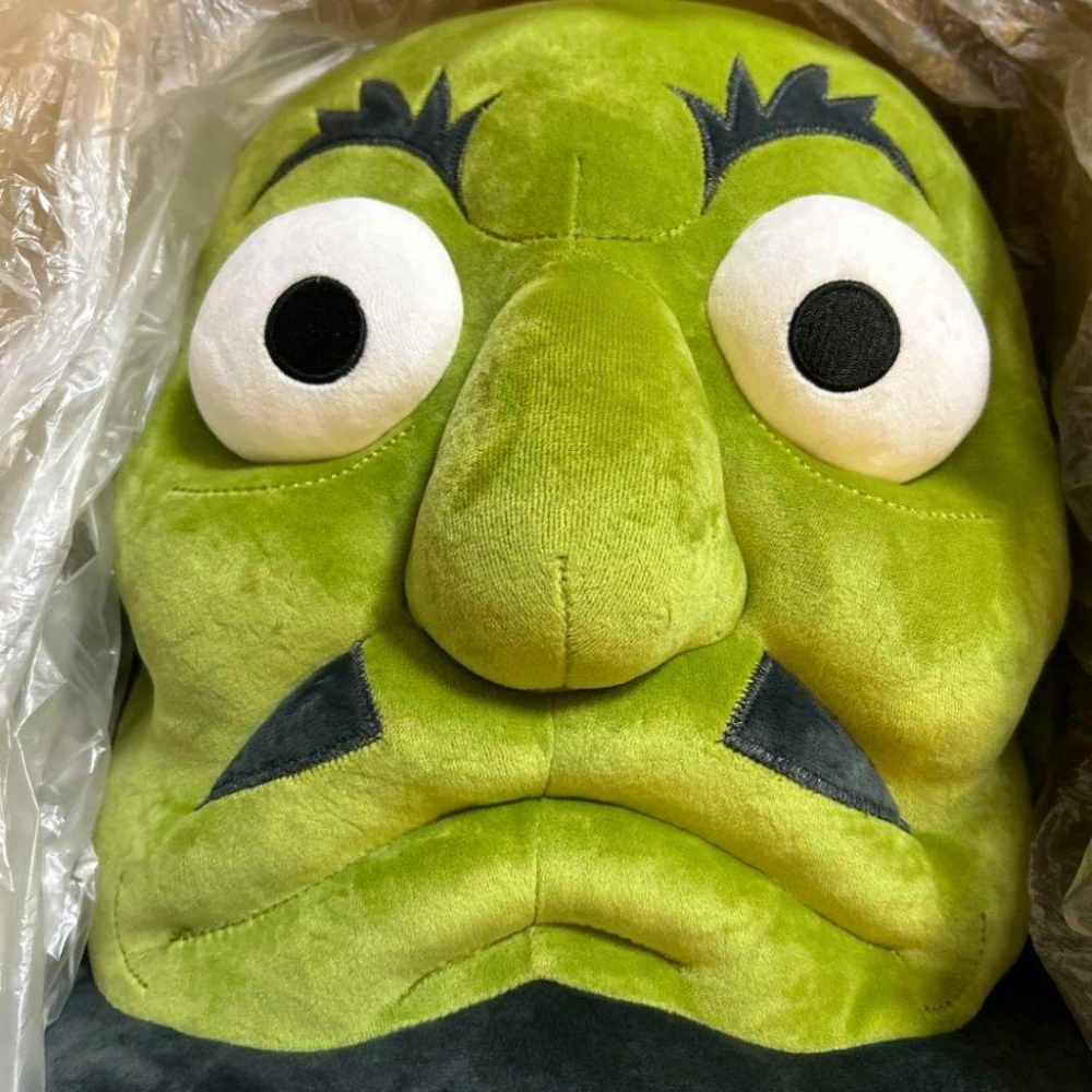 日本 吉卜力公園 大倉庫 限定 神隱少女 M號 舞首 綠頭 綠首 三顆頭 娃娃 玩偶 交換禮物 生日禮物 禮物-細節圖5