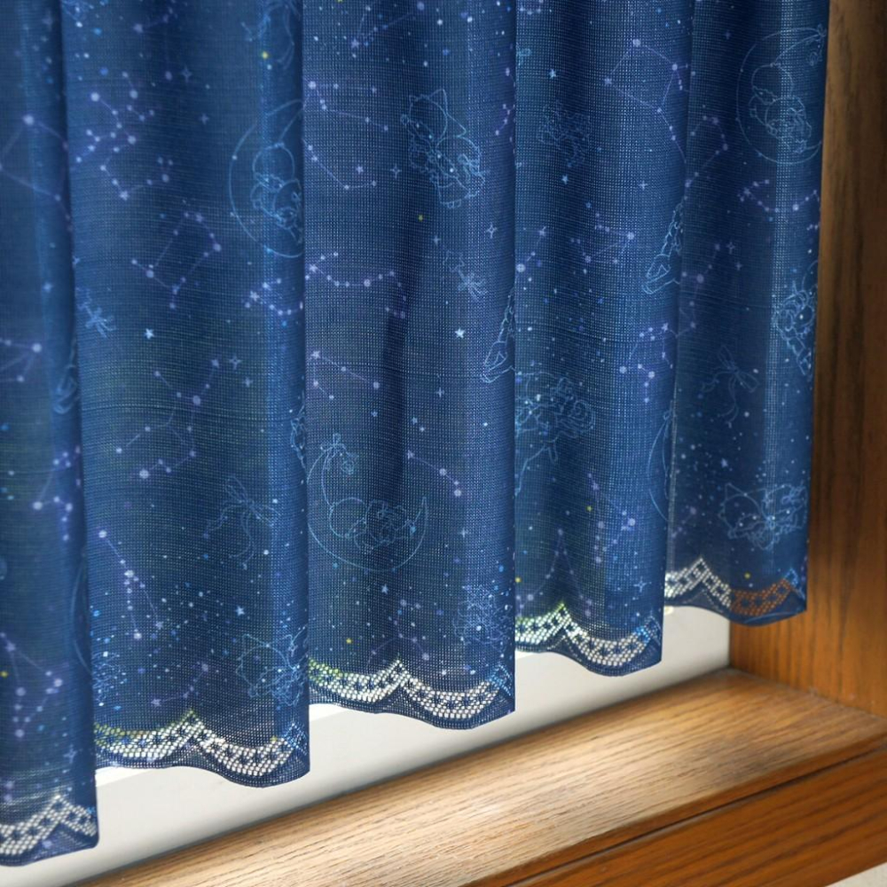 日本製 三麗鷗 庫洛米 帕恰狗 凱蒂貓 美樂蒂 雙子星 門簾 短門簾 短簾 窗簾 門簾一片式 交換禮物 聖誕節 生日禮物-細節圖3