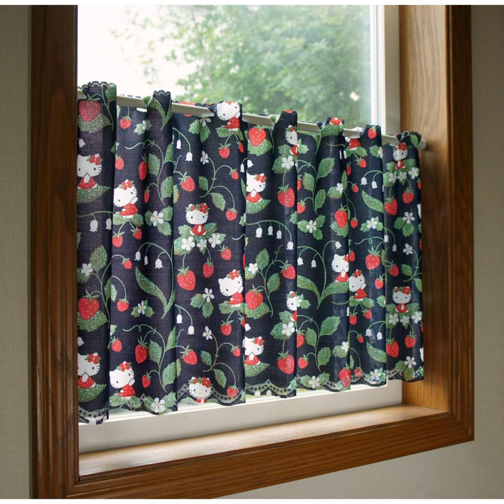 日本製 三麗鷗 庫洛米 帕恰狗 凱蒂貓 美樂蒂 雙子星 門簾 短門簾 短簾 窗簾 門簾一片式 交換禮物 聖誕節 生日禮物-細節圖7