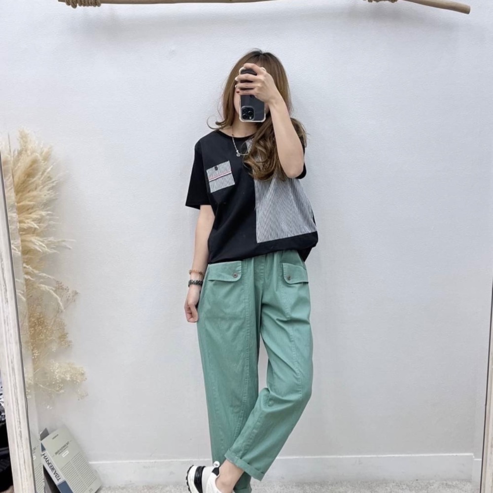 🌟經典款🌟馬卡龍色 休閒褲 哈倫褲 老爺褲💯街頭百搭色褲-細節圖3