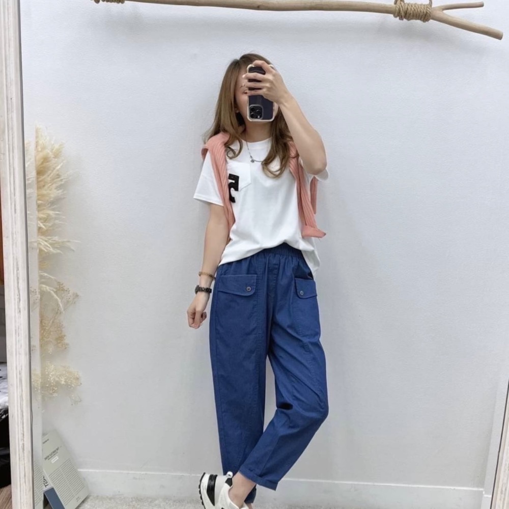 🌟經典款🌟馬卡龍色 休閒褲 哈倫褲 老爺褲💯街頭百搭色褲-細節圖4