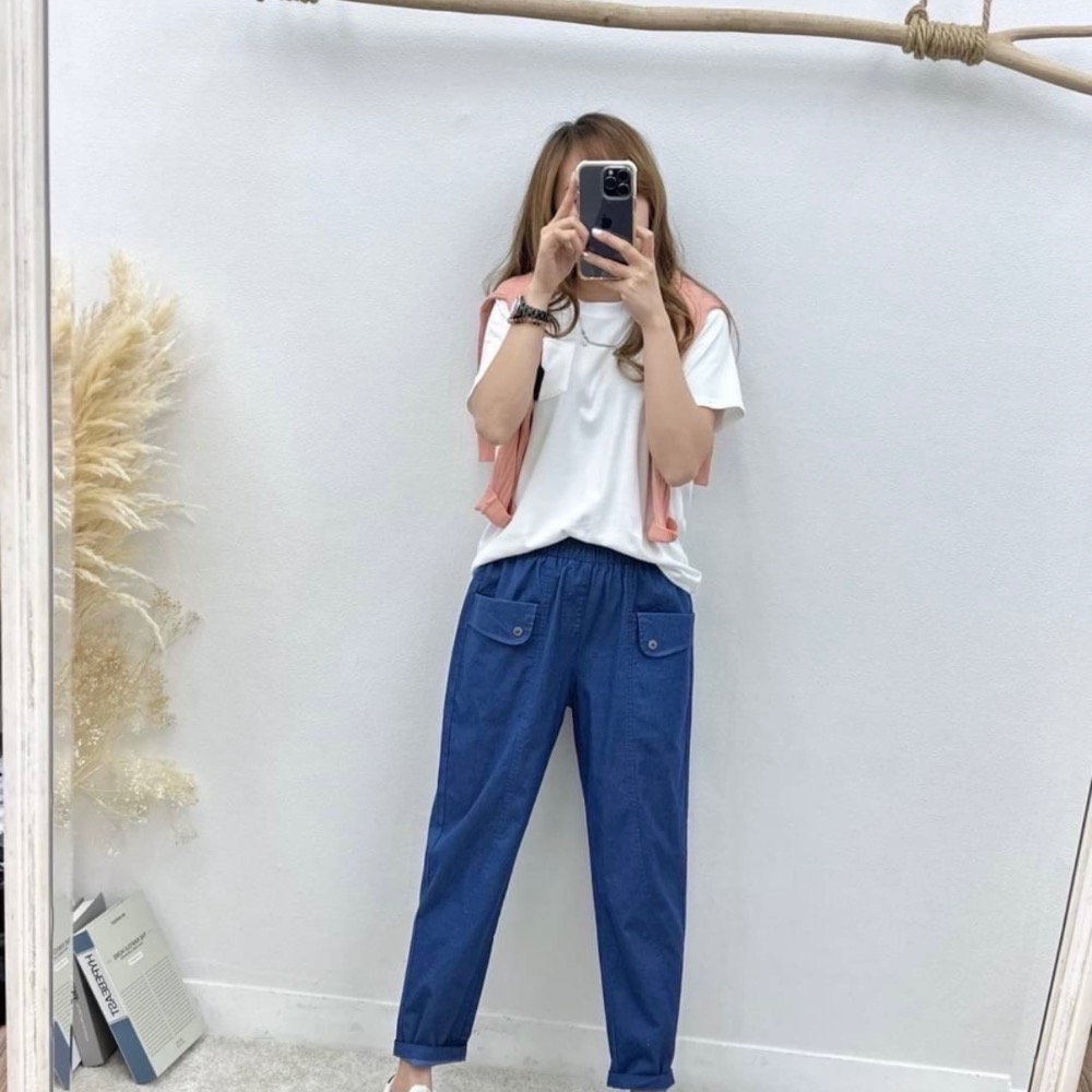 🌟經典款🌟馬卡龍色 休閒褲 哈倫褲 老爺褲💯街頭百搭色褲-細節圖7