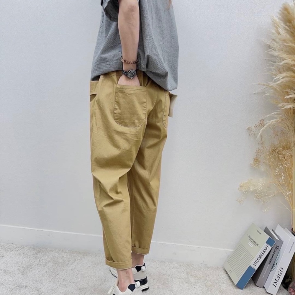 🌟經典款🌟馬卡龍色 休閒褲 哈倫褲 老爺褲💯街頭百搭色褲-細節圖8