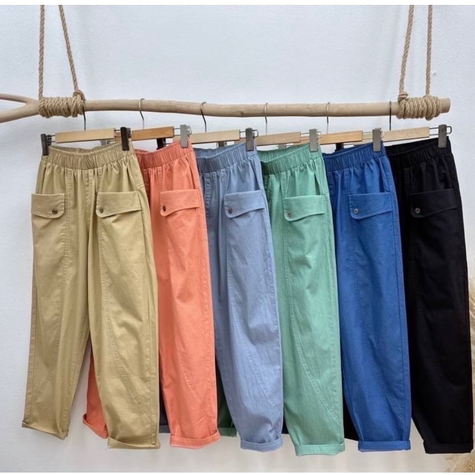 🌟經典款🌟馬卡龍色 休閒褲 哈倫褲 老爺褲💯街頭百搭色褲-細節圖11