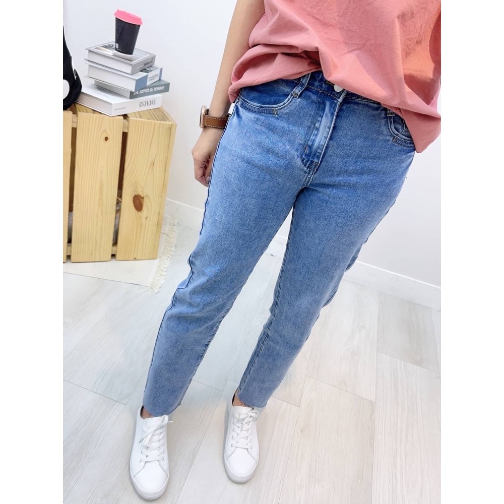 超極好看顯瘦修身💫牛仔彈力小直褲-細節圖2