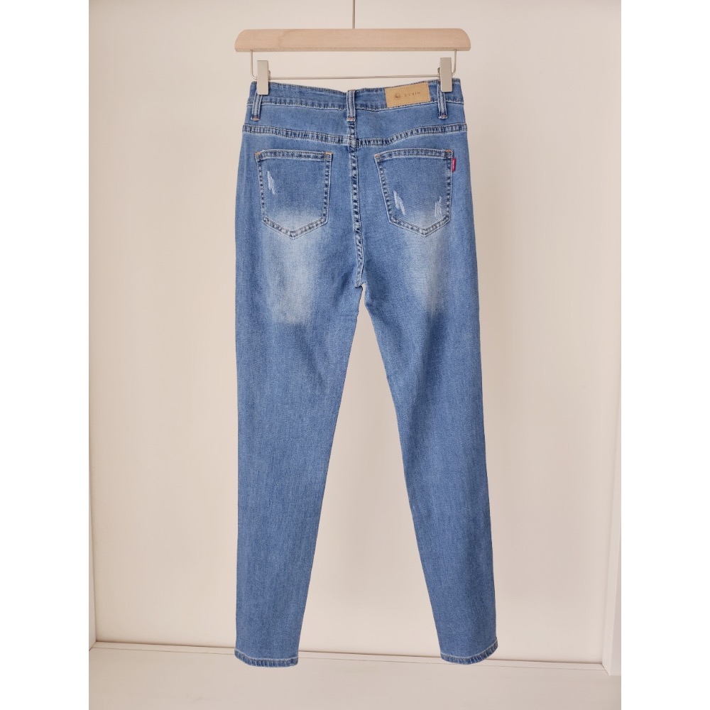 🌟美型靓🌟 顯瘦棉彈窄管破褲💫自由穿搭好看有型💯-細節圖5