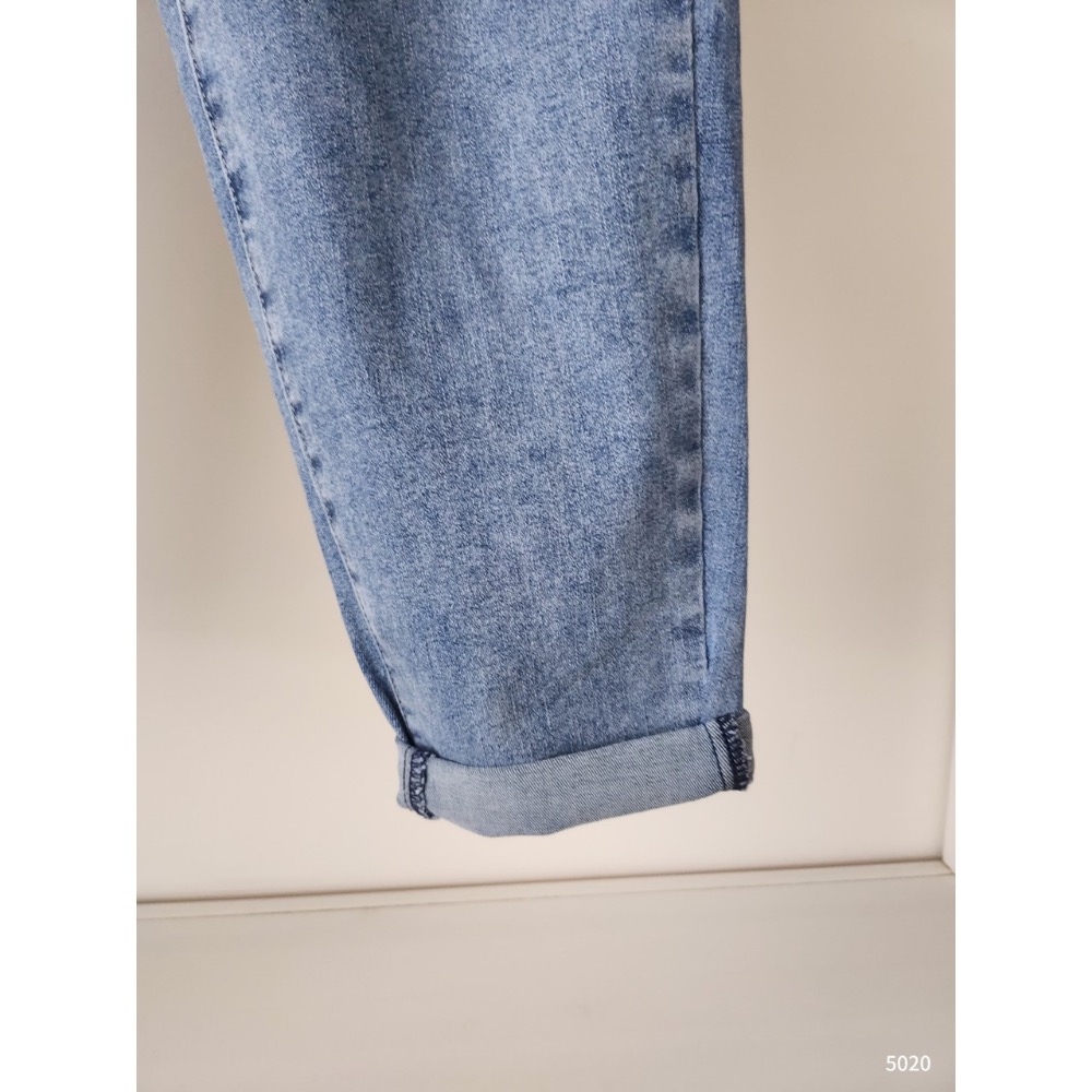 🌟極緻街頭🌟 雙釦彈力淺刷色💫牛仔哈倫褲 老爺褲 男朋友褲💯-細節圖8