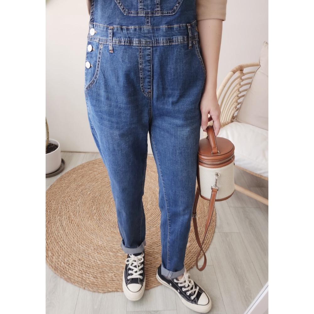 So Cute長吊帶褲😊小姊姊必Buy✅哈倫吊帶褲💫時尚美學由你做主吊帶長褲💯-細節圖5