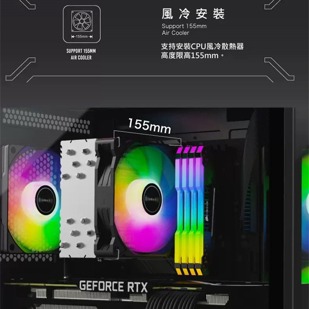 百優 TrendSonic 翰欣 海景房雙艙MATX機箱-黑/白現貨 電腦機殼-細節圖6