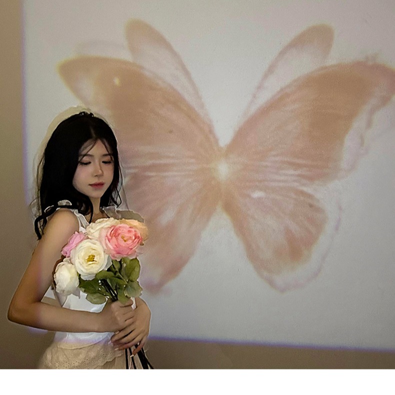 【台灣現貨】網紅卡片拍照投影儀風景氛圍感LED表白場景道具生日快樂投影燈-細節圖4