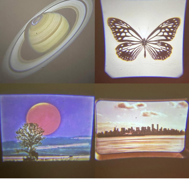 【台灣現貨】網紅卡片拍照投影儀風景氛圍感LED表白場景道具生日快樂投影燈-細節圖5