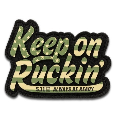 《GTS》5.11 #92311 KEEP ON RUCKIN USA PATCH 繼續努力 貼章 臂章 魔鬼氈-細節圖2