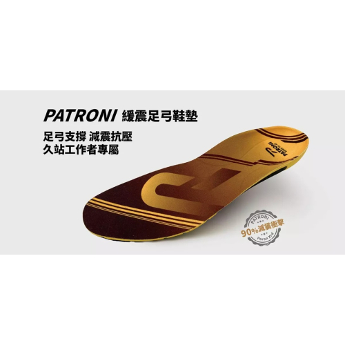 《GTS》PATRONI SF2290 Poron Xrd 緩震足弓鞋墊