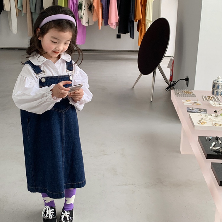 兒童吊帶裙【24H出貨】💛日系 女童 吊帶牛仔裙 女童洋裝 兒童洋裝 童裝 女童裝 吊帶裙 吊帶牛仔裙 裙 裙子 牛仔裙-細節圖2