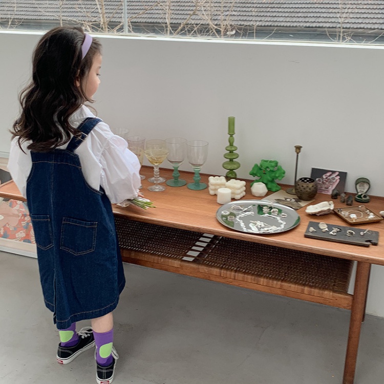 兒童吊帶裙【24H出貨】💛日系 女童 吊帶牛仔裙 女童洋裝 兒童洋裝 童裝 女童裝 吊帶裙 吊帶牛仔裙 裙 裙子 牛仔裙-細節圖5