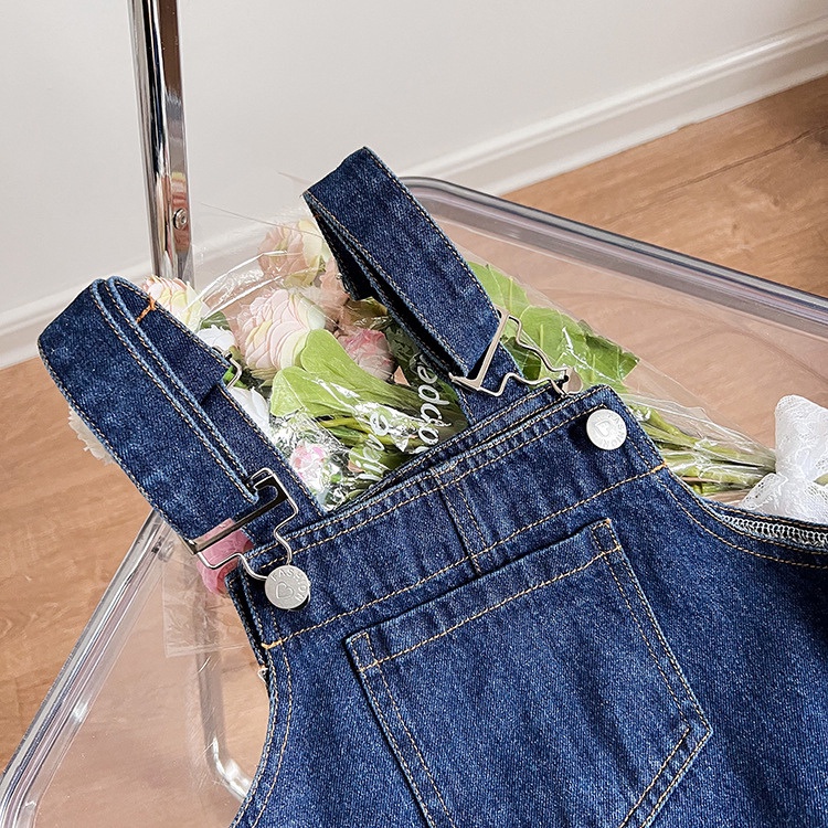 兒童吊帶裙【24H出貨】💛日系 女童 吊帶牛仔裙 女童洋裝 兒童洋裝 童裝 女童裝 吊帶裙 吊帶牛仔裙 裙 裙子 牛仔裙-細節圖8