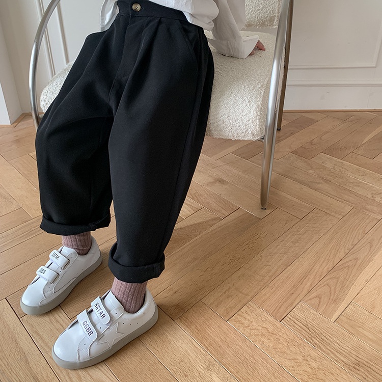 男童長褲【24H出貨】💛日系 男童 直筒休閒西裝褲 童裝 男童裝 男童長褲 男童西裝 女童長褲 男童套裝 韓版童裝 卡其-細節圖6