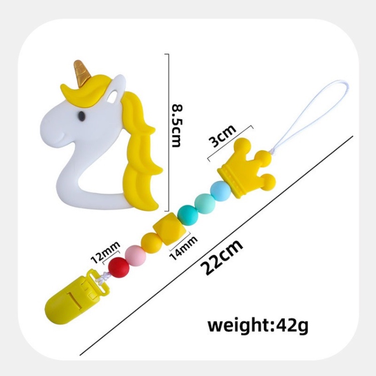 奶嘴鍊💛固齒器 奶嘴 奶嘴鏈 獨角獸 奶嘴夾 多色可選 食品級矽膠 香草奶嘴 安撫奶嘴 奶嘴帶 奶嘴繩 咬咬樂 牙膠-細節圖5