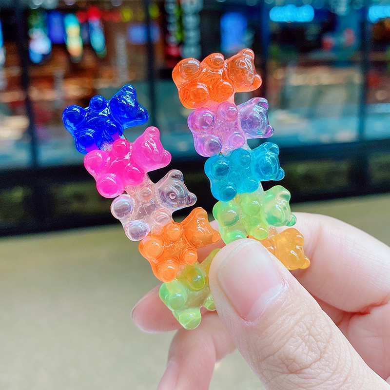 【24H出貨】💛韓風 兒童髮夾 小熊軟糖髮夾 小抓夾 髮飾 髮夾 女童髮飾 嬰兒髮飾 可愛髮夾 小髮夾 抓夾 韓系髮夾-細節圖4