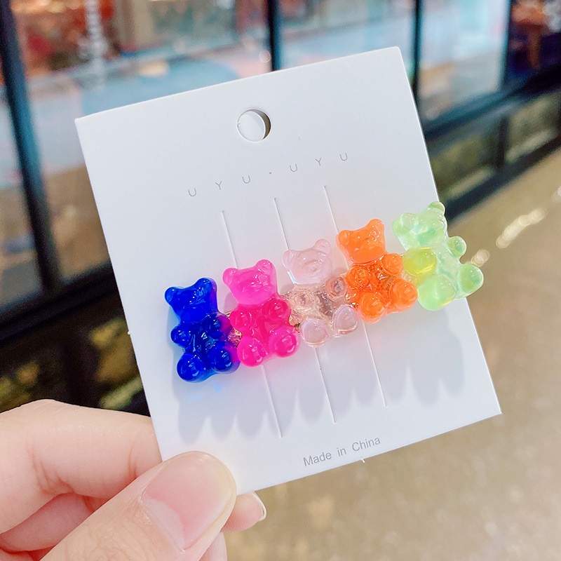 【24H出貨】💛韓風 兒童髮夾 小熊軟糖髮夾 小抓夾 髮飾 髮夾 女童髮飾 嬰兒髮飾 可愛髮夾 小髮夾 抓夾 韓系髮夾-細節圖6