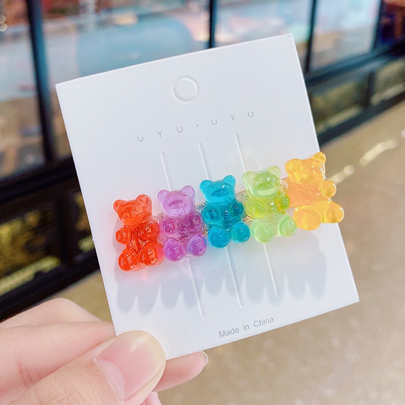 【24H出貨】💛韓風 兒童髮夾 小熊軟糖髮夾 小抓夾 髮飾 髮夾 女童髮飾 嬰兒髮飾 可愛髮夾 小髮夾 抓夾 韓系髮夾-細節圖7