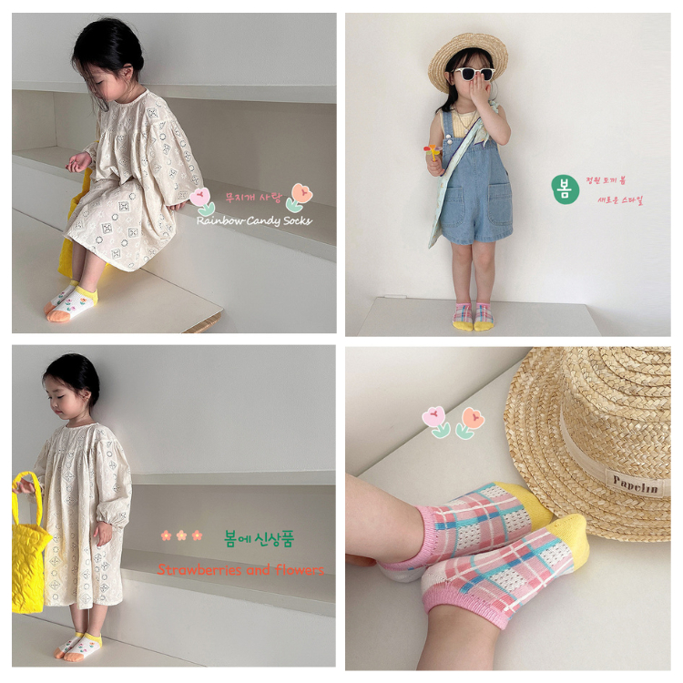 【台灣現貨】💛 止滑透氣兒童襪子 襪子 童襪 男童襪 女童襪 寶寶襪 兒童襪子 春夏款襪子 寶寶襪子 全棉襪子 網眼襪-細節圖3