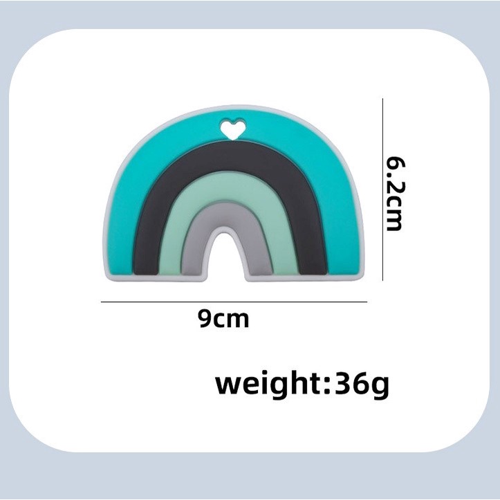 新款💛彩虹 造型固齒器 防掉固齒器 咬咬樂 磨牙玩具 矽膠固齒器 固齒器 寶寶 食品級矽膠 矽膠 玩具-細節圖5
