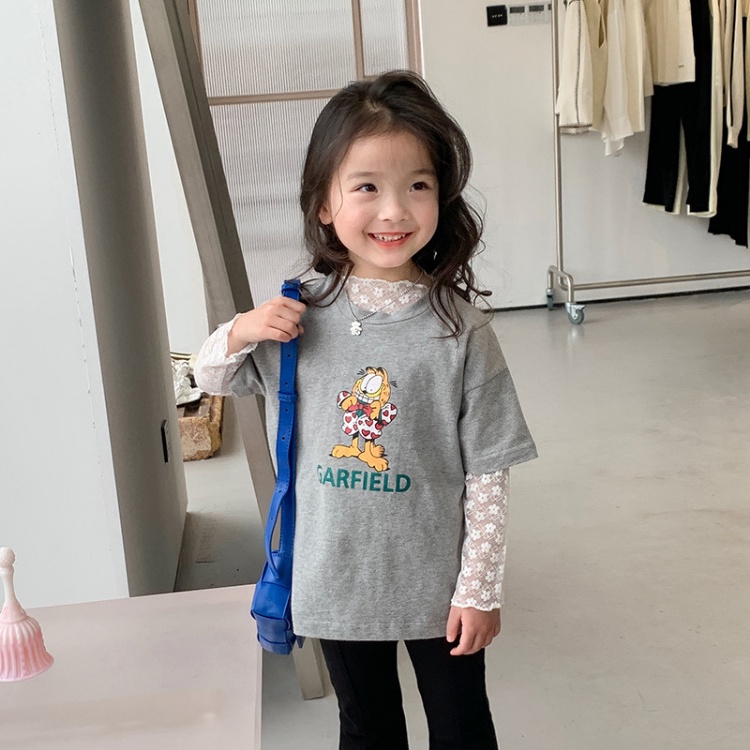 女童上衣【24H出貨】💛法式 蕾絲內搭打底衫上衣 童裝 女童裝 女童上衣 長袖上衣 女童套裝 女童套裝秋冬 內搭-細節圖8