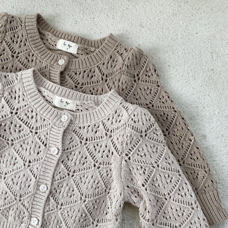 女童外套【24H出貨】💛韓系 氣質縷空針織薄外套 童裝 女童裝 女童上衣 女童外套 長袖上衣 女童套裝 女童長袖-細節圖2