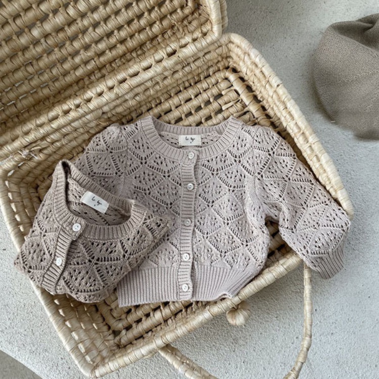 女童外套【24H出貨】💛韓系 氣質縷空針織薄外套 童裝 女童裝 女童上衣 女童外套 長袖上衣 女童套裝 女童長袖-細節圖6