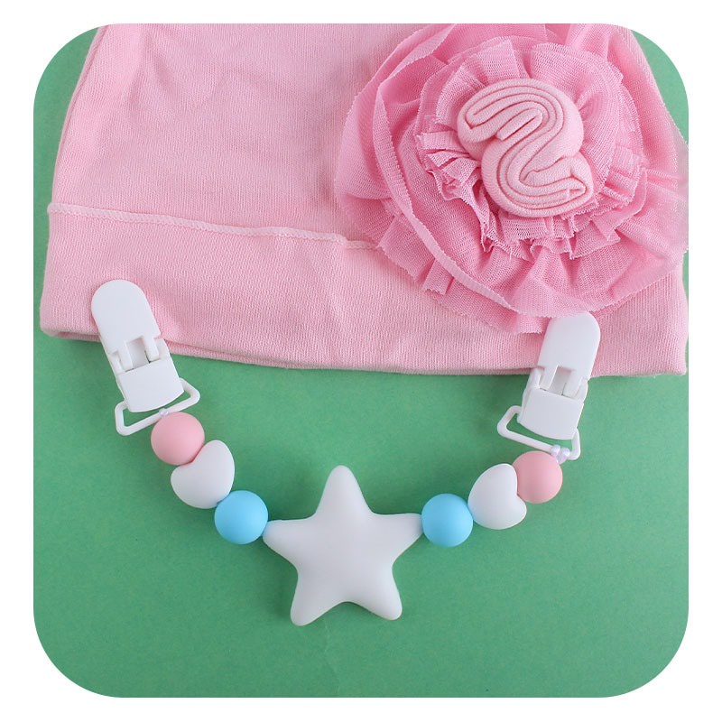 奶嘴鍊💛手帕夾 奶嘴 奶嘴鏈 星星造型 奶嘴夾 萬用夾 雙頭夾 多色可選 食品級矽膠 香草奶嘴 安撫奶嘴 奶嘴帶 奶嘴繩-細節圖4