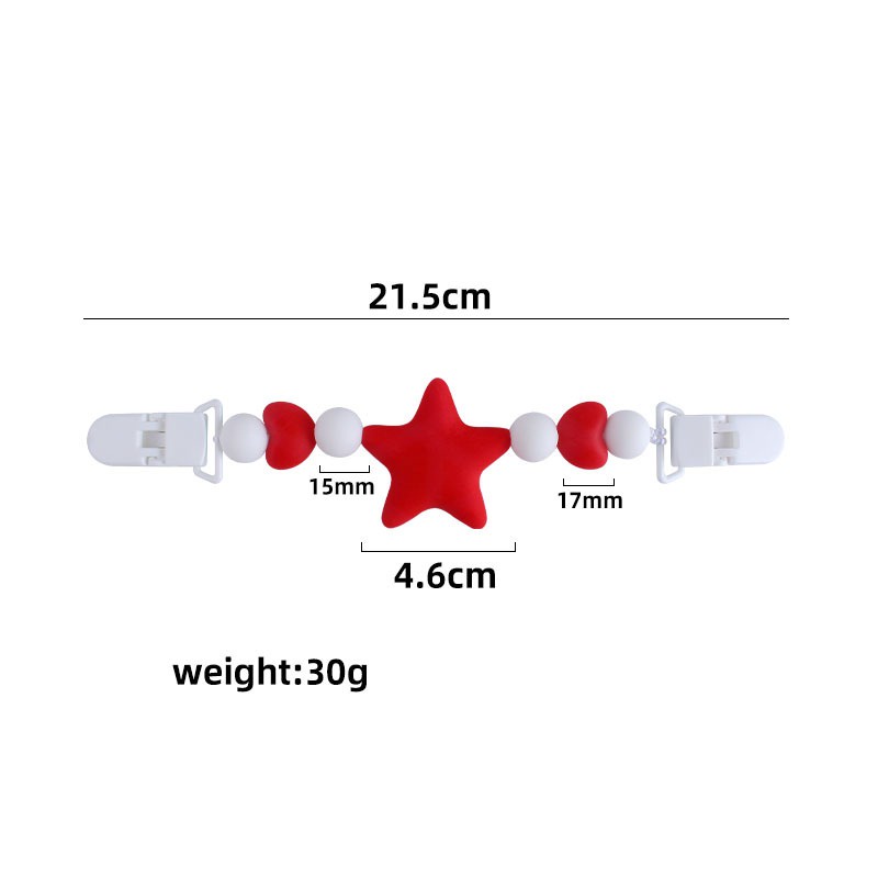 奶嘴鍊💛手帕夾 奶嘴 奶嘴鏈 星星造型 奶嘴夾 萬用夾 雙頭夾 多色可選 食品級矽膠 香草奶嘴 安撫奶嘴 奶嘴帶 奶嘴繩-細節圖5