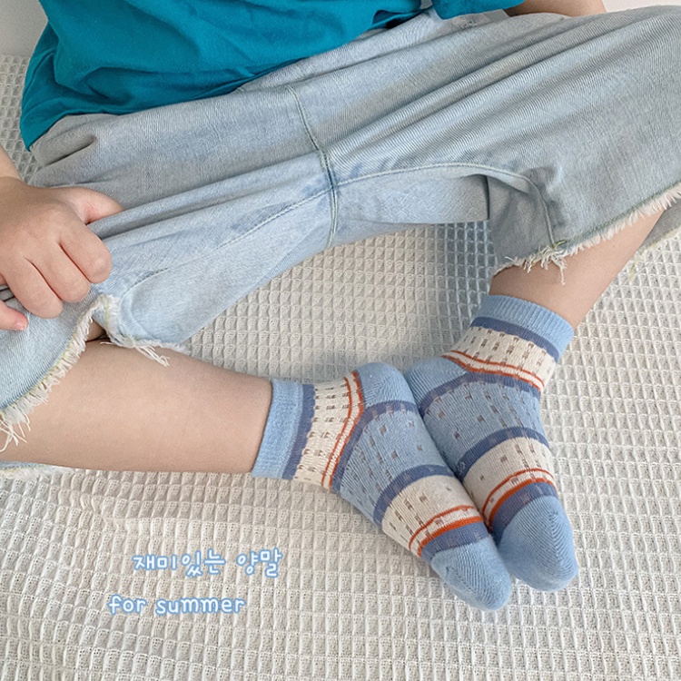 【24H出貨】💛 韓版童趣 網眼透氣 兒童襪 襪子 童襪 男童襪 女童襪 寶寶襪 兒童襪子 春夏款襪子 寶寶襪子 全棉襪-細節圖5