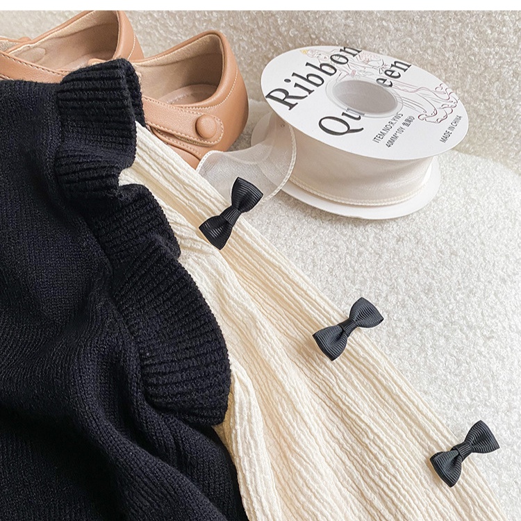 女童上衣【24H出貨】💛韓系 女童 撞色蝴蝶結假兩件針織上衣 童裝 女童裝 女童上衣 長袖上衣 女童套裝 女童套裝秋冬-細節圖7